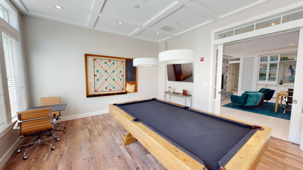 Compete with coworkers at the pool table or with other games