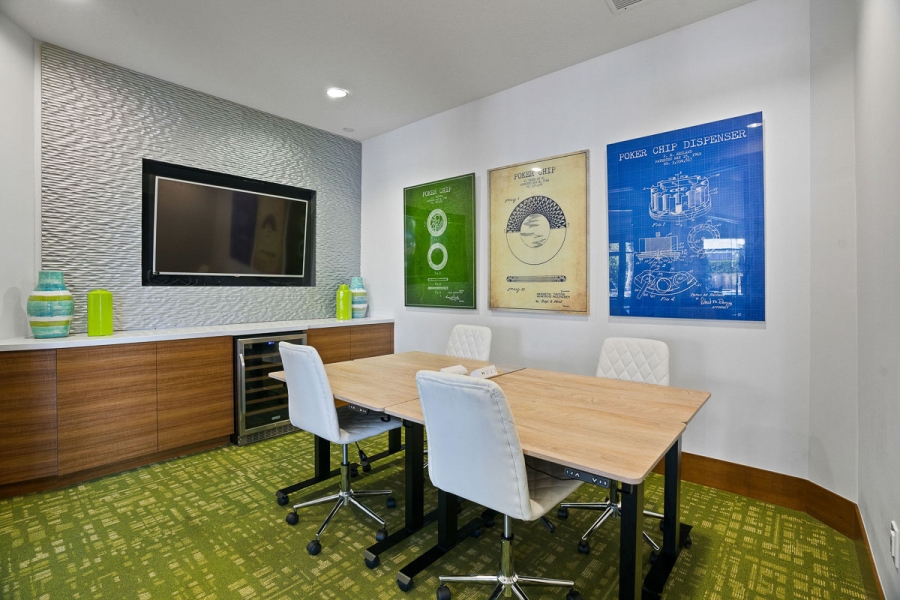 Host meetings or brainstorm big ideas in the private conference room, equipped for team productivity.