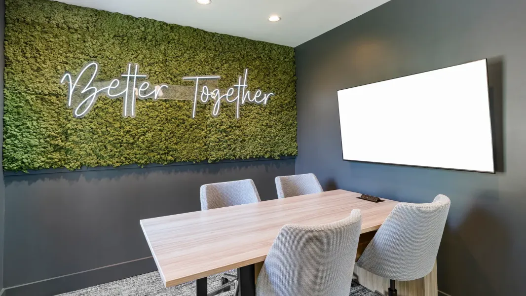 A 4-person conference room.