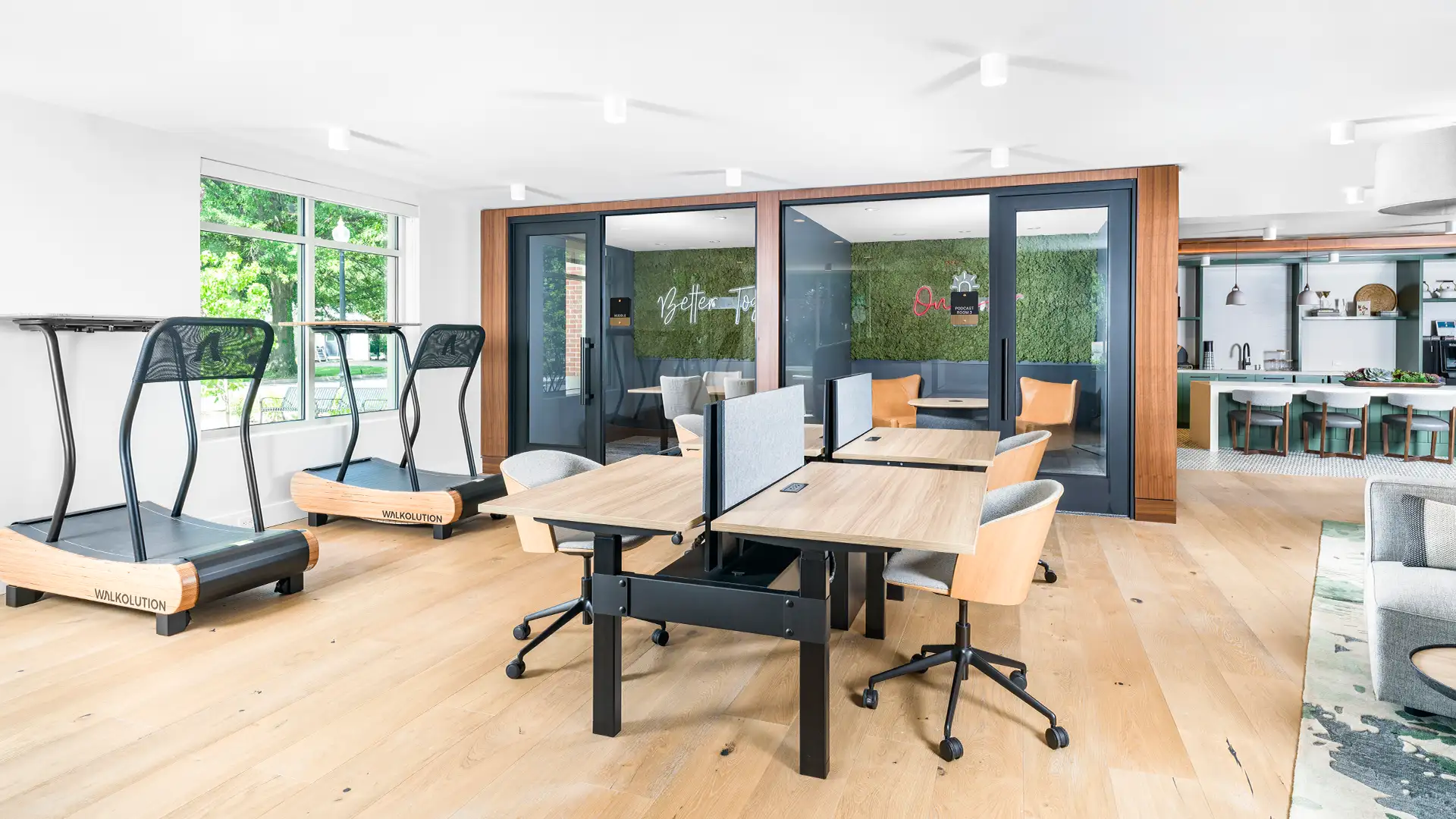 Sit/stand desks and walking desks.